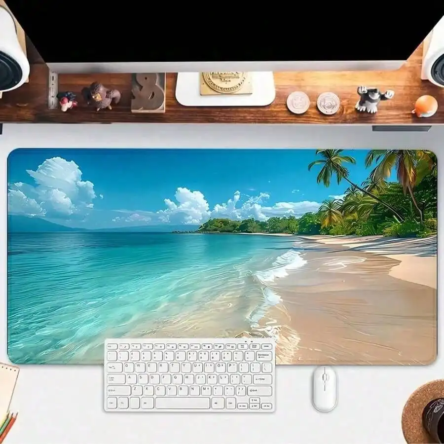 Gaming Accessories As Gifts - لوحة ماوس بلو أوشن بتصميم شاطئ