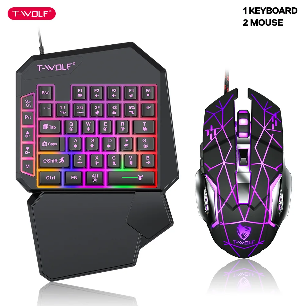 Gaming Accessories For Your Phone - طقم لوحة مفاتيح بيد واحدة ،