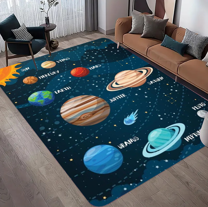 Gaming Accessories Girly - سجادة أطفال بتصميم الفضاء الخارجي، بساط