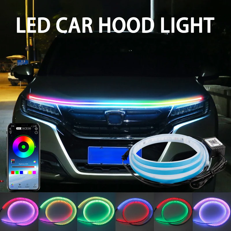Rgb Hub Sync - 120/150/180 سنتيمتر غطاء السيارة ضوء الزخرفية