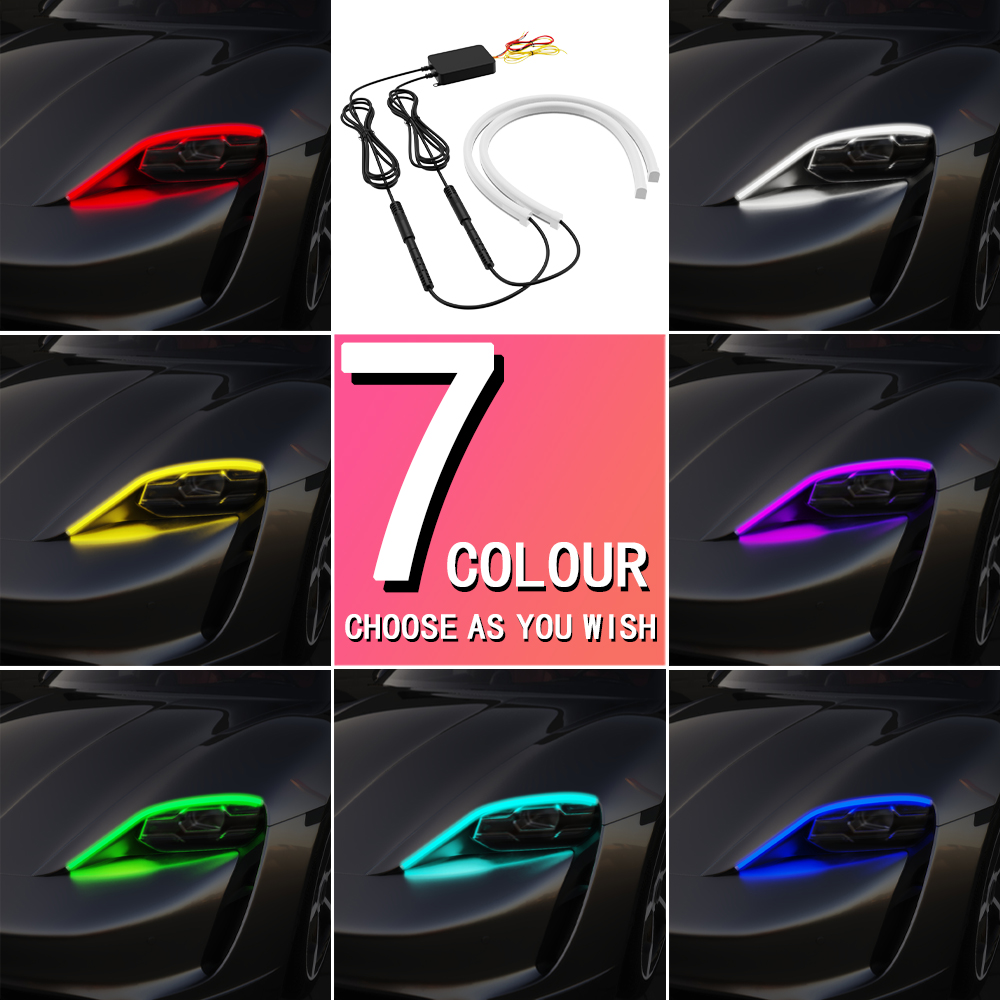 2 قطعة DRL سيارة LED النهار تش - مراجعة Rgb Hub Sync وسعره