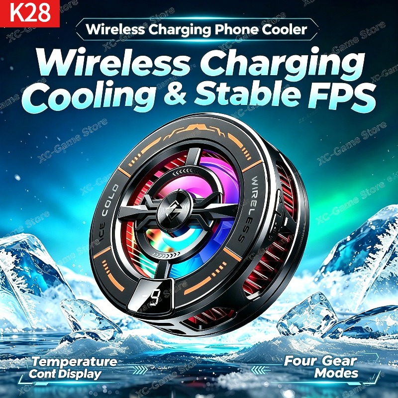 مبرد هاتف مغناطيسي K28 مع شاحن - مراجعة Gaming Accessories For Android وسعره