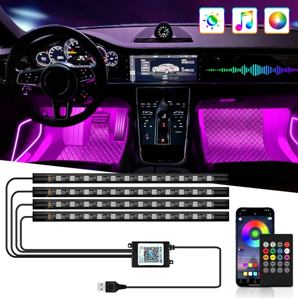 أضواء LED داخلية للسيارة بـ 48 - مراجعة Rgb Hub Sync وسعره