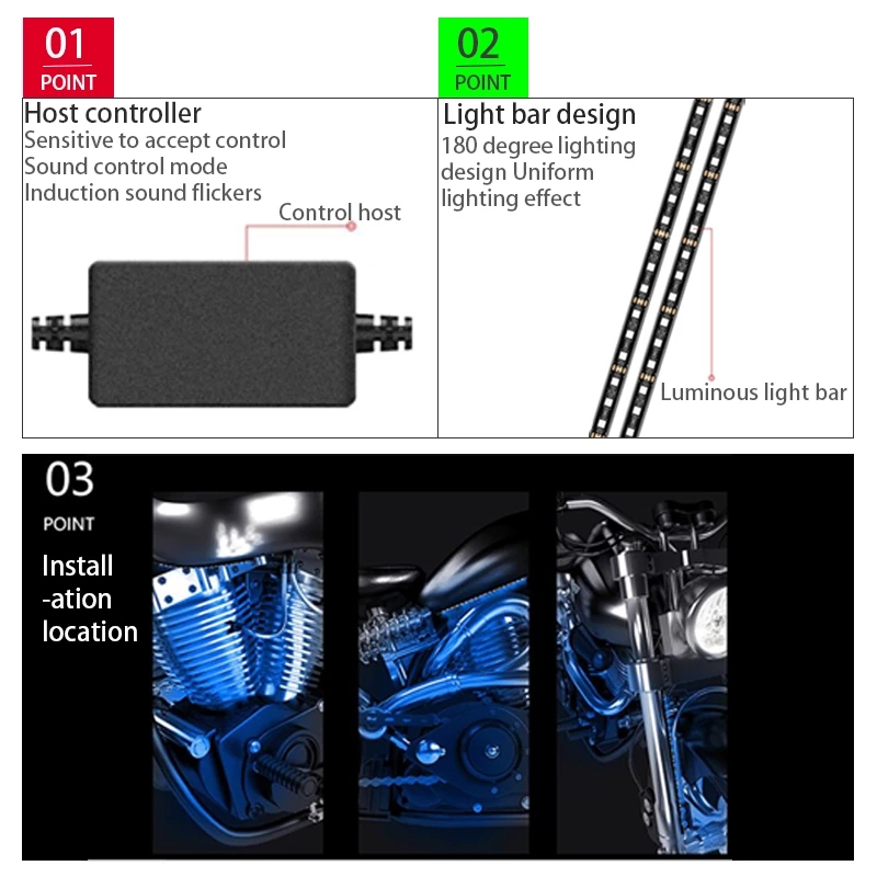 LED دراجة نارية الزخرفية المحي - مراجعة Rgb Hub Sync وسعره